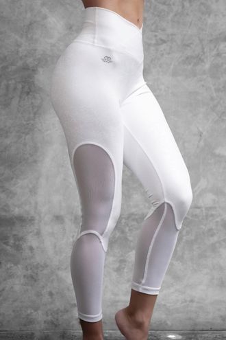 Леггинсы ALDEA TECH Legging– белый мрамор металлик