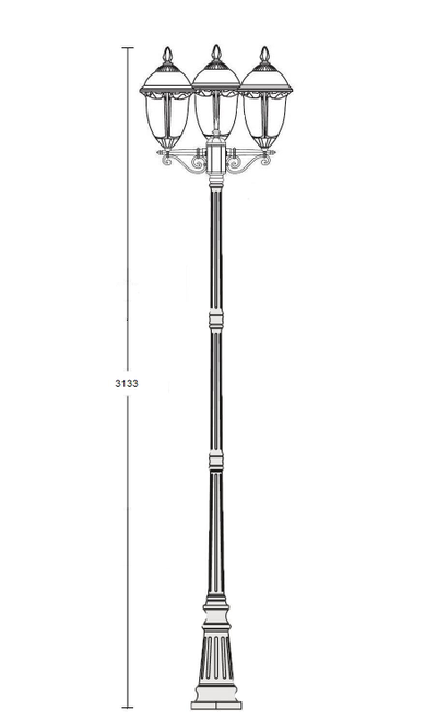 Садово-парковый светильник серии  St.Louis  L-3(2.0m)