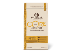 Сухой корм Wellness Core Sterilised беззерновой для кастрированных котов и кошек, курица с индейкой, 1,75 кг
