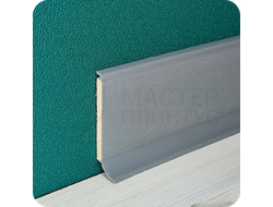 Напольный плинтус с мягким краем Dollken S100, высота 100 мм. толщина 5 мм. цвет серый