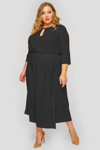 Платье с вырезом "капля" ЛТ 1823501 черный
