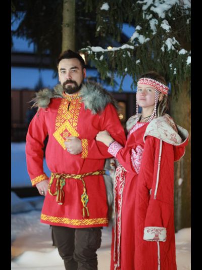 "Царская" славянская рубаха