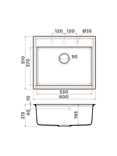 Мойка OMOIKIRI DAISEN 60