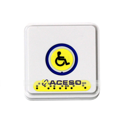 Тактильно-сенсорная кнопка вызова помощи персонала со звуковым вибросигналом БК-86-01 86x86x18мм