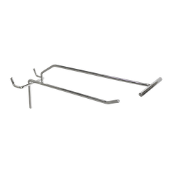 Крючок с ценником на перфорацию 280 мм. Хром. Тучков шоп.