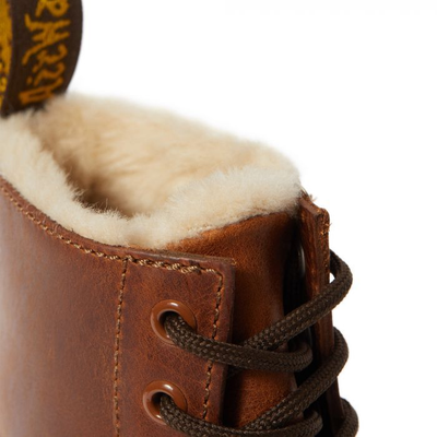 Зимние ботинки DR. MARTENS 1460 С МЕХОМ КОРИЧНЕВЫЕ (36-45)