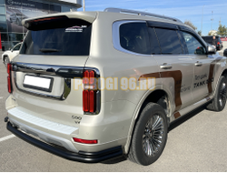 Защита заднего бампера угловая большая двойная с покрытием "Раптор" Папа Тюнинг d76/42 для Tank 500 2023-