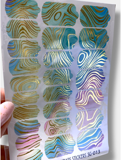 Пленки с фольгой для ногтей 9,5*13,5 см SG-013