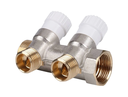 Коллектор STOUT распределительный 3/4", 2 отвода 1/2"ЕК (Арт. SMB 6851 341202)