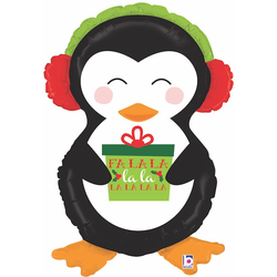 "Пингвин с новогодним подарком"