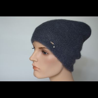 Темно - серая женская шапка из мохера Vizio Италия 6945 CL