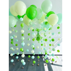 Шары цепочки с пузырями (15 шт) , "Зелёная  вечеринка"