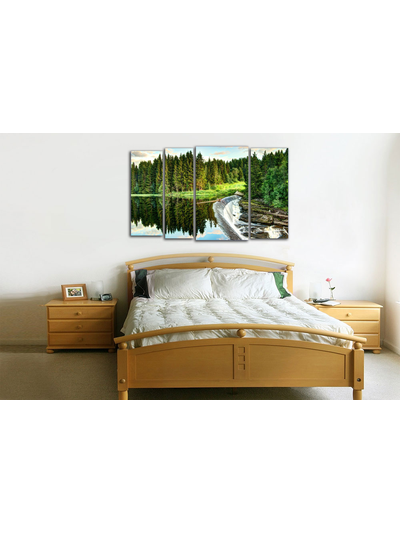 Модульная картина &quot;Широкий водопад&quot;