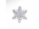 Снежинка из глиттерного фоамирана 3 см, цвет серебро