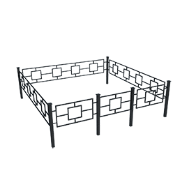 Оградка на могилу квадрат