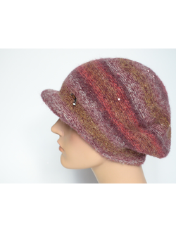 Бордовая вязаная кепка Vizio Италия 8032 W фото