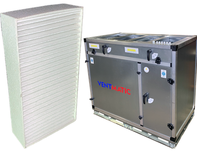 ФИЛЬТР-КАССЕТА ДЛЯ НАПОЛЬНОЙ КОМПАКТНОЙ ПРИТОЧНО-ВЫТЯЖНОЙ УСТАНОВКИ С РОТОРНЫМ РЕКУПЕРАТОРОМ И ЭЛЕКТРОНАГРЕВОМ СЕРИИ VMPVU-PKMiV-E-RR