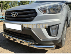 Защита переднего бампера с перемычками Папа Тюнинг d60/42 для HYUNDAI Creta 2016-