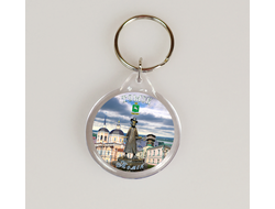 Пластиковый брелок круг 40 мм. - коллаж 3 в 1, Томск | интернет-магазин 2fru.ru