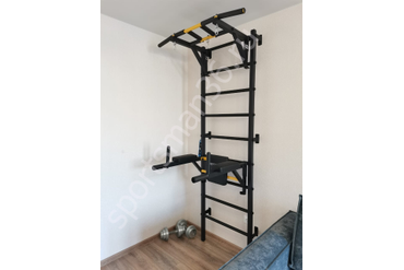 Шведская стенка Рекорд X2 с опорой на пол, цвет черный