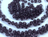 Биконус фиолетовый 3 мм 1 нить (около 130 шт)