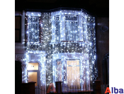 Занавес 2*3 м, БЕЛЫЙ ХОЛОДНЫЙ,  IP54 мерцание