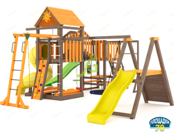 Детская площадка IgraGrad Панда Фани Мостик 2 с трубой