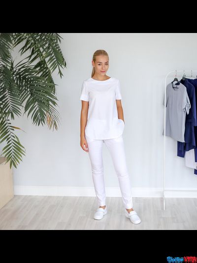 БЛУЗА DOCLIKE DL419 Белая