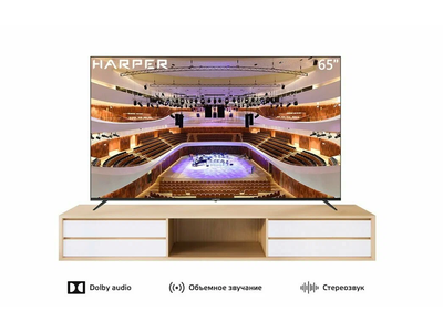 Телевизор Harper 65U661TS, 65"  4K  Smart TV  Черный