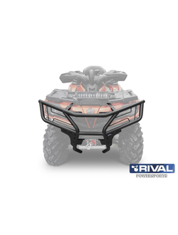 Бампер передний NEW Rival 2444.6889.1 для Х8 Н.О. (2018-), X10 (2019-) 2018- (Сталь) (1180x720x300)