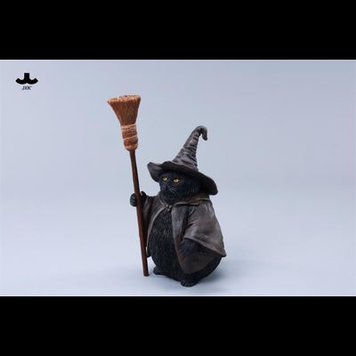 Котик-волшебник (черный) - Коллекционная фигурка 1/6 Wizard Cat (JXK-CS02C) - JXK