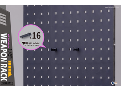 Стойка под оружие 1/6 и 1/12 (серая) - КОЛЛЕКЦИОННАЯ ДИОРАМА 1/6 Weapon Racks SET (WRP001) - ASMUS TOYS