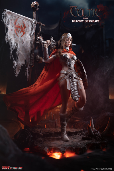 Варварша в серебряном - КОЛЛЕКЦИОННАЯ ФИГУРКА 1/6 Celtic Bravery Wildheart Silver (PL2023-208B) - TBLeague