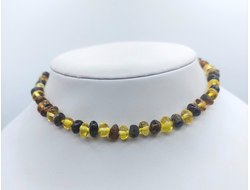 Детские бусы из обработанного янтаря через узелок арт.8