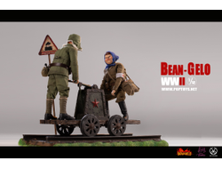 Советская дрезина - КОЛЛЕКЦИОННАЯ ФИГУРКА 1/12 Scene Props Series Rail car rail scene (SPS001) - POPTOYS