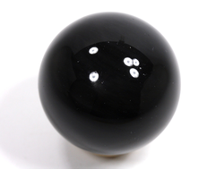 Шар обсидиан чёрный, серебристый, Мексика (40 мм, 78 г) №35796