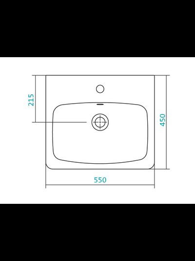 Подстолье "РИО 50" в комплекте с умывальником Santek "Нео-50" 2 двери