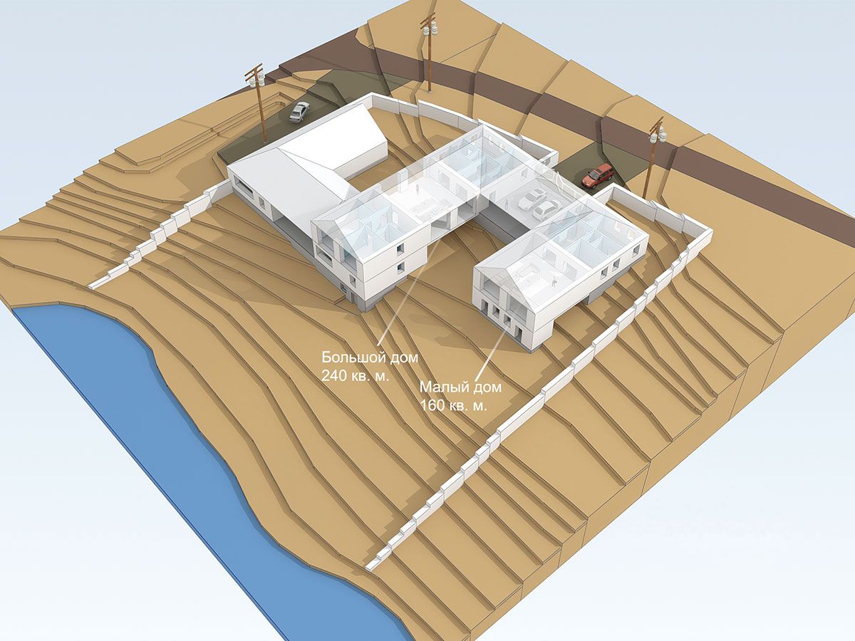 Концепция домов на склоне