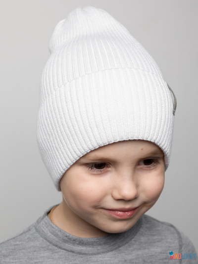 Шапка 25301-01 50%хлопок 50%акрил, белый 56-58