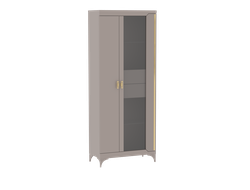 Гостиная СИДЕ - Пенал со стеклом широкий Мокко