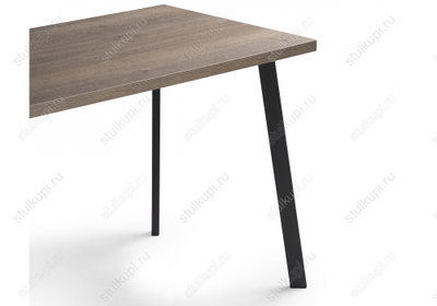 Стол Тринити Лофт 120 32 мм дуб галифакс табако / черный матовый