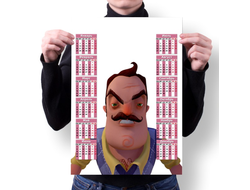 Календарь настенный Привет Сосед/ Hello Neighbor №4