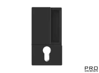 Ручка WAVE для распашных дверей под цилиндр матовый черный