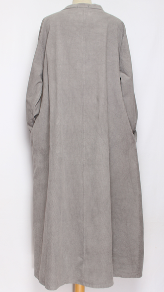 Платье Бохо вельветовое "ПЛАНКА СТОЙКА ПУГОВИЦЫ" плотное хаки, серое, бежевое до р.52