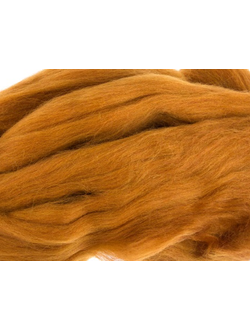 Шерсть для валяния, лента гребенная, Камтекс, полутонкая, золотистый (112), 50г