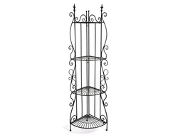 Этажерка угловая кованая 001 Черный