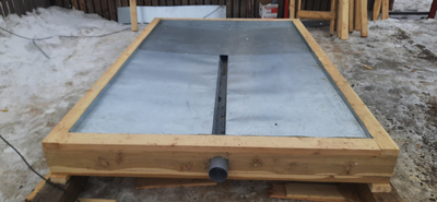 Баня 2м*5м, крыша 1 скат, топка внутри, баня со стационарной мебелью