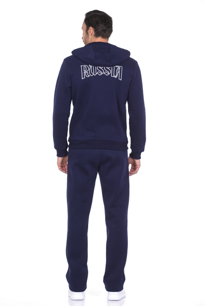 Теплый спортивный костюм мужской  12SKM-1028 (темно-синий)