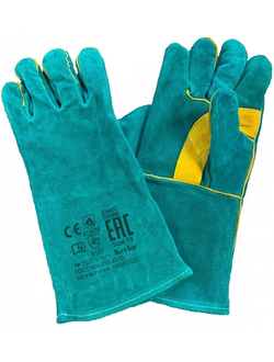 Краги спилковые РЛ, флисовая подкладка, кевларовая нить