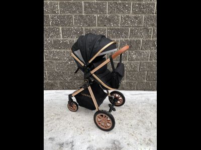 Детская коляска 2 в 1 Luxmom V9 Черный